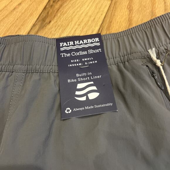 NWT Fair Harbor Corliss Lined Shorts Slate Gray Womens Size S Lined Athletic - Picture 2 of 6